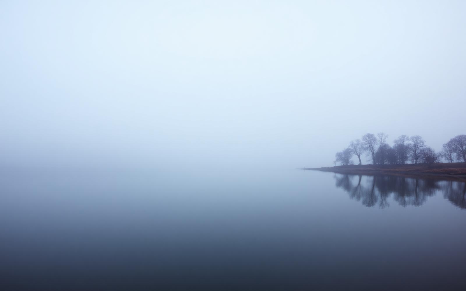 Still lake at dawn
